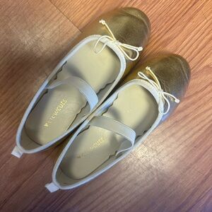 Crewcuts Gold Kids Flats with Bow